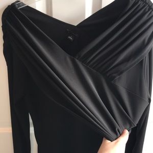 Black surplice style top